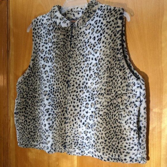 COBBLESTONE CANYON - MADE IN USA - LEOPARD VEST XXL - Picture 1 of 6